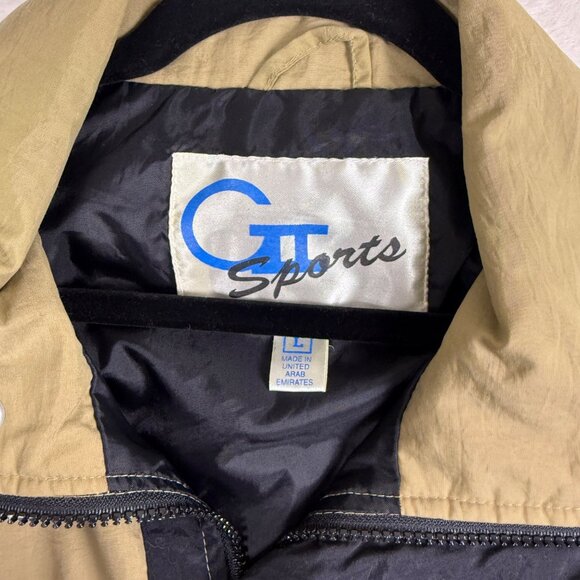 Racing‎ Bomber Jacket Tan Size Large NASCAR Select Embroidered Vintage - Picture 3 of 9